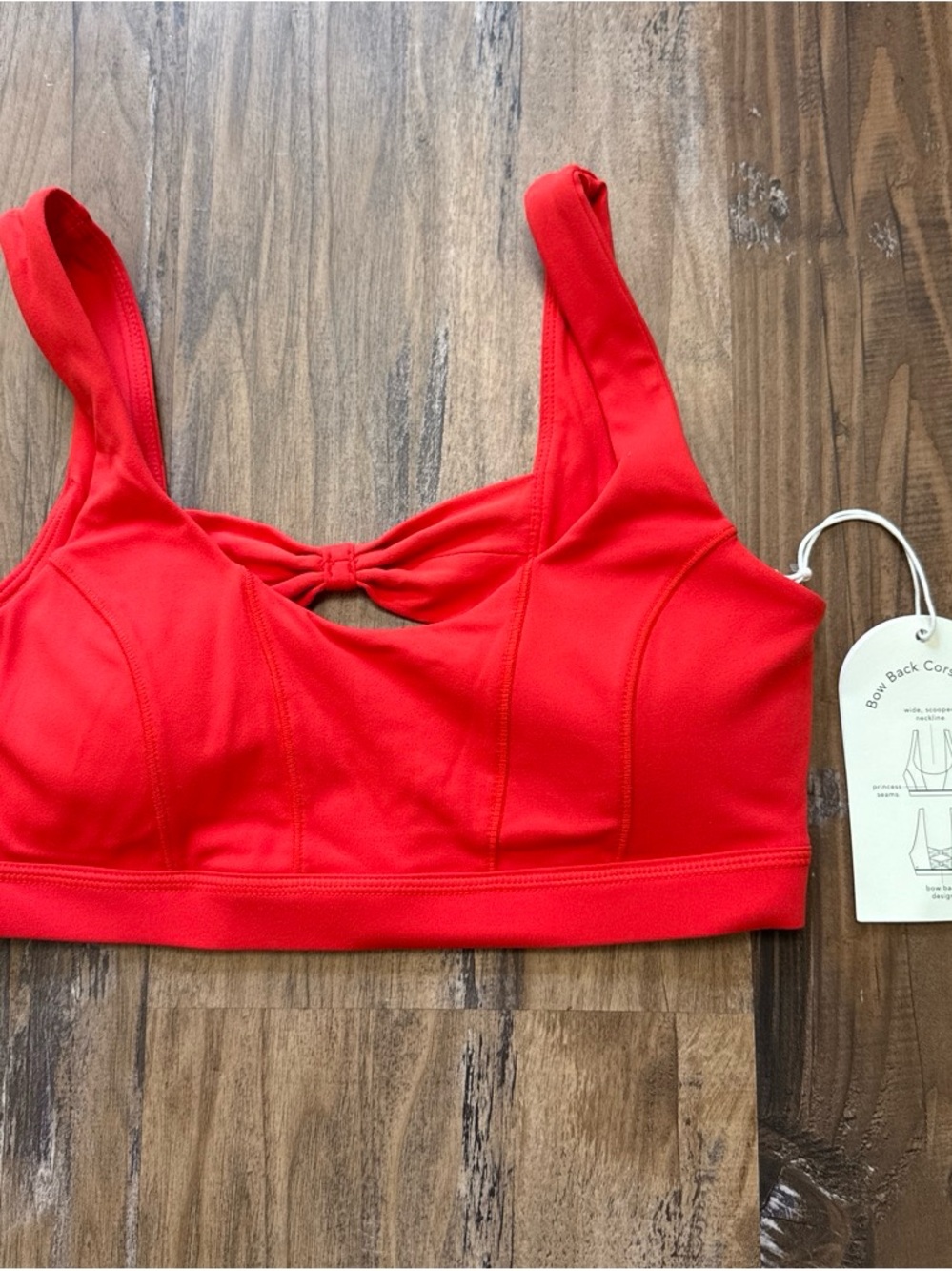 Red Bow-Back Corset Bra